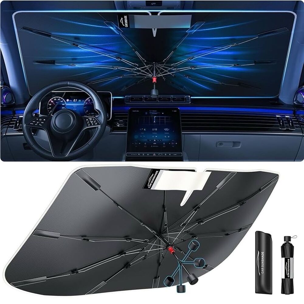 Car Windshield Sun Shade Umbrella 99% UV Protection Heat Reduction